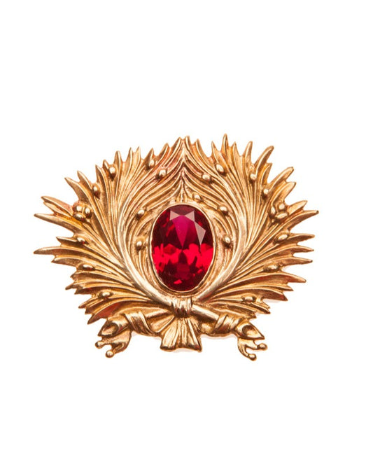 Juno Ruby Brooch - Ella zubrowska Jewellery